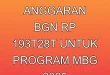 Analisis Anggaran BGN Rp 19,3T+28T untuk Program MBG 2025