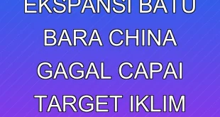 Dampak Ekspansi Batu Bara China Gagal Capai Target Iklim 2030