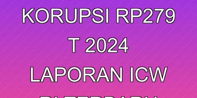 Kerugian Korupsi Rp279 T 2024: Laporan ICW RI Terbaru