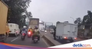 Kronologi Insiden Mobil Boks BGN Serempet Pemotor Lawan Arah di Depok