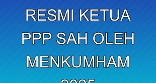 Mardiono Resmi Ketua PPP, Sah oleh Menkumham 2025