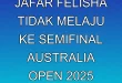 Jafar Felisha Tidak Melaju ke Semifinal Australia Open 2025