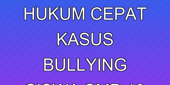 KPAI Desak Proses Hukum Cepat Kasus Bullying Siswa SMP 19 Tangsel