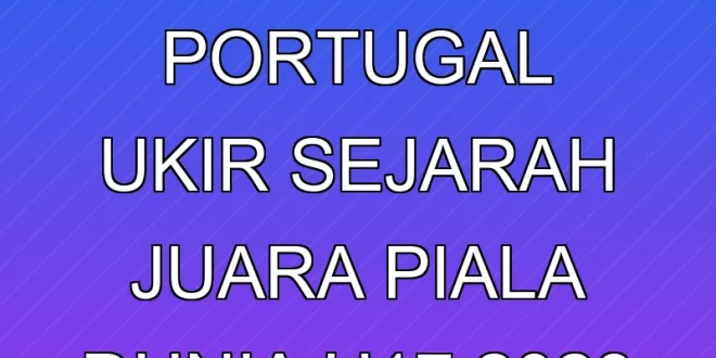 Pelatih Portugal Ukir Sejarah Juara Piala Dunia U-17 2023