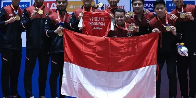 Indonesia Raih Emas Beregu Bulutangkis SEA Games 2025 di Hanoi