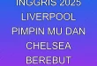 Klasemen Liga Inggris 2025: Liverpool Pimpin, MU dan Chelsea Berebut Posisi