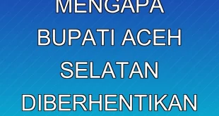 Nasib Mirwan: Mengapa Bupati Aceh Selatan Diberhentikan Sementara?
