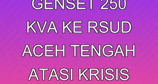 PLN Kirim Genset 250 kVA ke RSUD Aceh Tengah Atasi Krisis Listrik