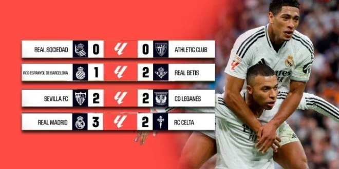 Real Madrid Hajar Bilbao 2-0, Mbappe Cetak Gol Indah Liga Spanyol