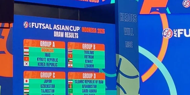 Irak Gusur Indonesia di Puncak Grup A AFC Futsal 2026