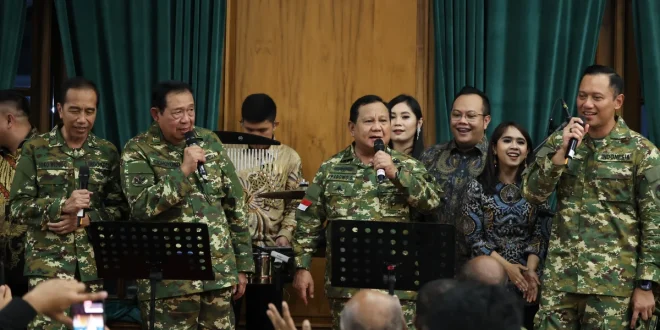 Prabowo Nyanyi Bersama Pengungsi di Malam Tahun Baru 2026
